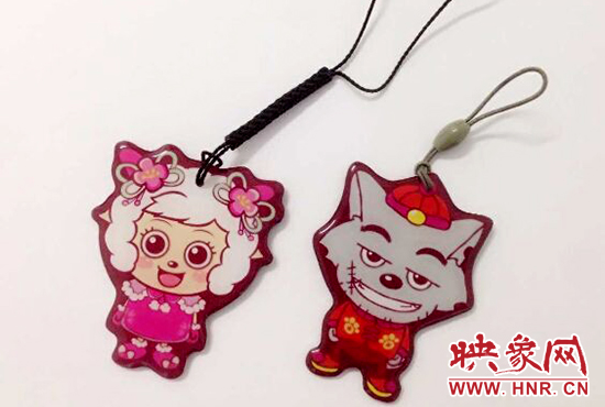 兒童節(jié)紀(jì)念卡以灰太狼和美羊羊?yàn)橹黝}人物。