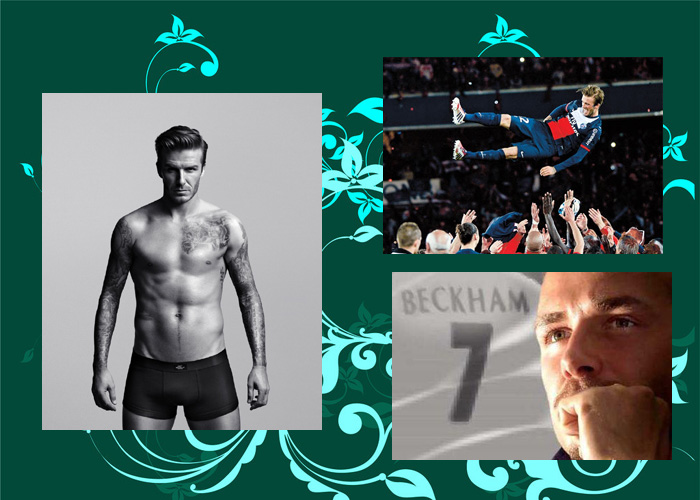 在小貝的最后一戰(zhàn)中，有女球迷含淚打出“再踢一年”的橫幅。也有人認(rèn)為，貝克漢姆的“超級(jí)完美偶像”形象更像是好萊塢打造出來的，退役也像是一場(chǎng)秀。