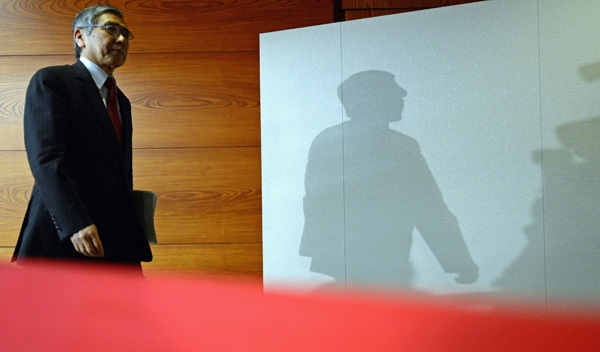 2013年4月4日，日本東京，日本央行行長(zhǎng)黑田東彥。