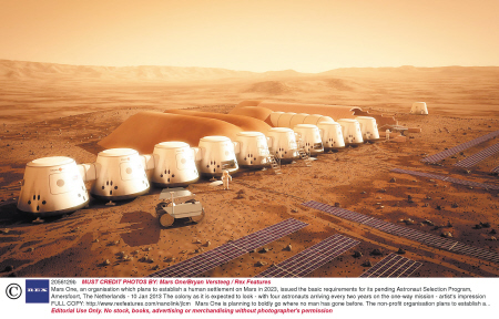 火星永久定居點外部效果圖。 IC供圖