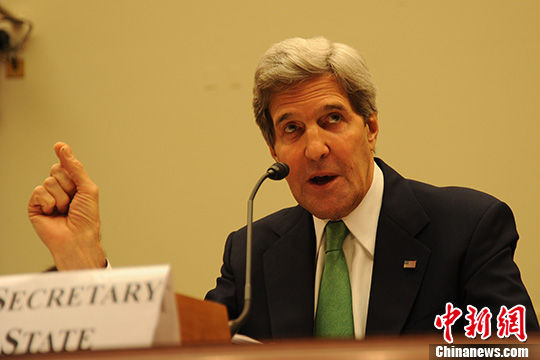 資料圖：美國國務卿克里。 中新社發(fā) 張蔚然 攝