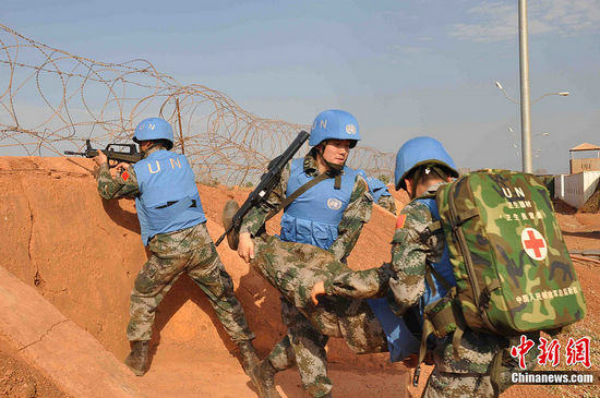 資料圖：中國維和部隊(duì)。