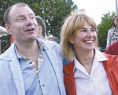 俄羅斯首富弗拉基米爾·波塔寧和前妻納塔利婭。資料圖片