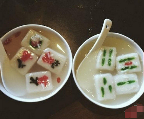 來碗清一色！火鍋店推出創(chuàng)意麻將湯圓