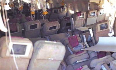 7日，美國舊金山，失事客機(jī)內(nèi)景曝光。圖/CFP