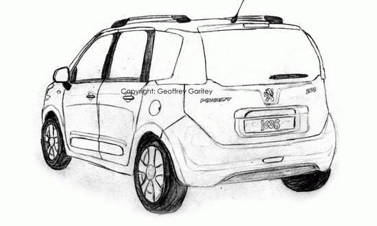 最新曝光的標(biāo)致1008非官方設(shè)計草圖