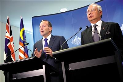 3日，澳大利亞珀斯城區(qū)，澳大利亞和馬來西亞兩國總理舉行聯(lián)合發(fā)布會。