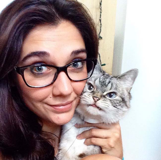 Loki和它的主人凱特的合照。