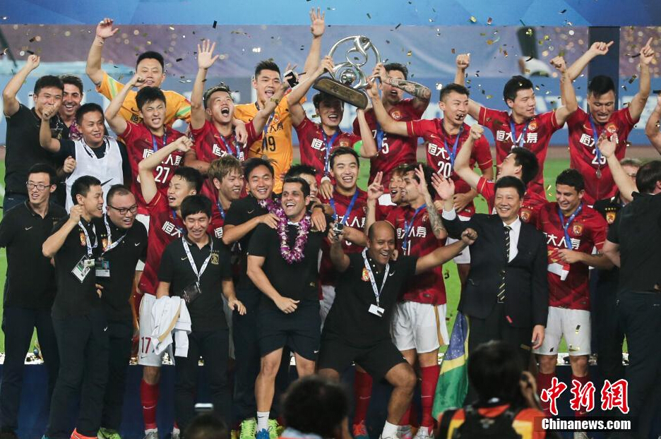 恒大隊(duì)主場(chǎng)1球獲勝，三年內(nèi)第二次獲得亞冠冠軍。