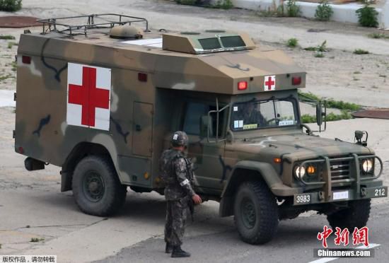 資料圖：當(dāng)?shù)貢r(shí)間2014年6月23日，韓國(guó)江原道哨所槍擊事件肇事士兵林某已被抓獲