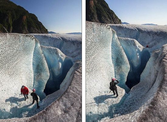美國(guó)探險(xiǎn)家深入冰縫 拍攝冰川內(nèi)部夢(mèng)幻美景(圖)