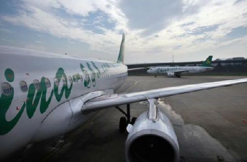 資料圖片：上海虹橋機場?？康囊患艽呵锖娇湛蜋C。（圖片來源：路透社）