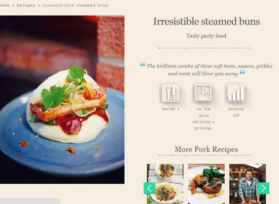 英國名廚奧利弗惹議，將臺灣刈包說成韓國街頭小吃，引發(fā)網(wǎng)友紛紛在下面留言抗議。（圖／翻攝自jamieoliver.com）