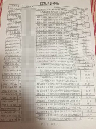 南昌中級(jí)人民法院一法官證實(shí)，他從南昌市房管局調(diào)出徐林保及其家人名下的部分房產(chǎn)信息表。