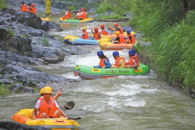七夕節(jié)，豫西大峽谷設(shè)“情侶漂流通道”