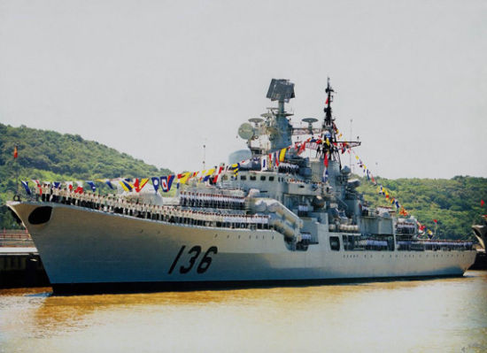 資料圖:東海艦隊的杭州號驅逐艦。 資料圖:東海艦隊的杭州號驅逐艦。