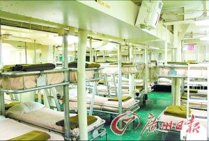 航母上的水兵宿舍。（資料圖片）