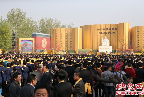 拜祖大典會(huì)場(chǎng)。映象網(wǎng)記者 邵恰 攝