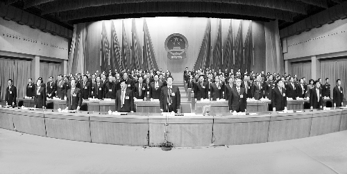 　1月20日下午，省十二屆人大三次會議閉幕　河南日報記者 郭宇/攝