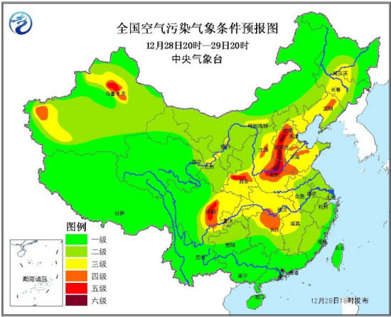 京津魯及冀中南、豫北將有輕到中度霾局地重度霾